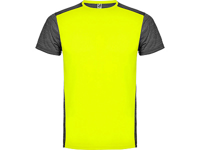 Спортивная футболка Zolder детская (Неоновый желтый/черный меланж)