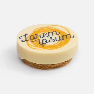 Печенье Dream White в белом шоколаде, круг (Белый)