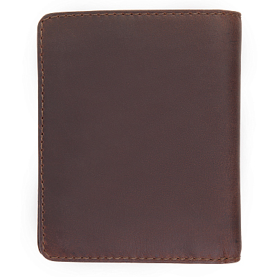 Бумажник KLONDIKE DIGGER «Cade», натуральная кожа в темно-коричном цвете, 12,5 x 10 x 2 см