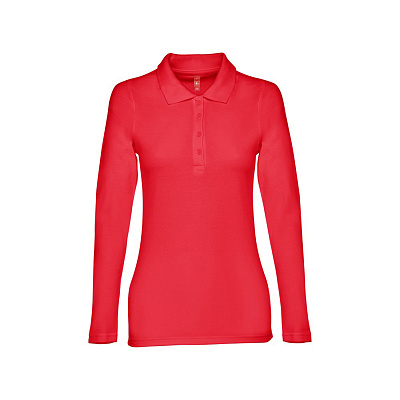Рубашка-поло женская BERN WOMEN 210 с длинным рукавом (Красный)