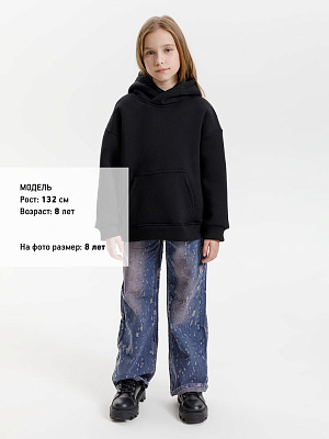 Худи детское оверсайз Junipero, черное