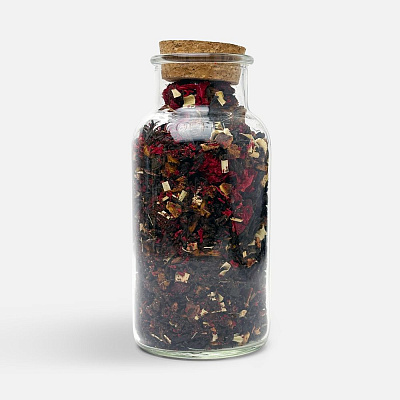 Чай «Сокочай», черный с соком ананаса с вишней, цветками и коркой граната и лемонграссом (Чёрный)