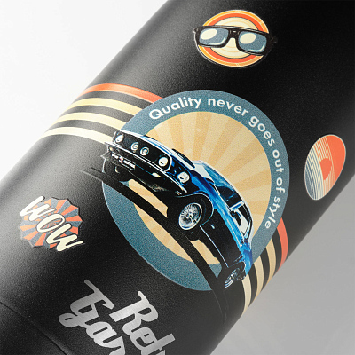 Термобутылка вакуумная герметичная Фреско (Fresco), черная