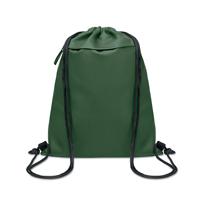 Drawstring bag in 600D RPET (Темно-зеленый)