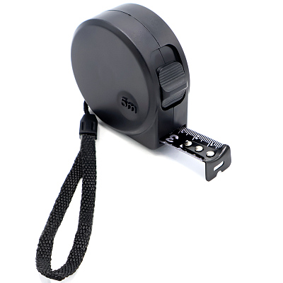 Рулетка Shadow 5м, чёрная (Чёрный)