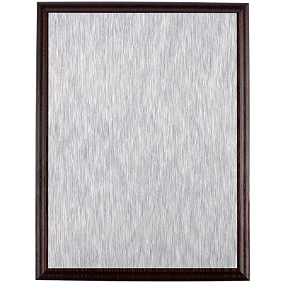 Плакетка Plaque, большая, вишня с серебристой пластиной (Серебристый)