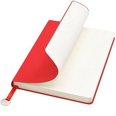 Блокнот A5 Officer в мягком переплёте с металлической биркой  (Красный)