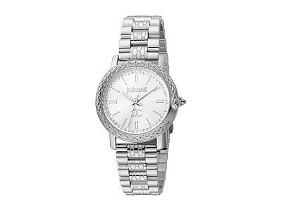 Наручные часы, женские (Корпус- стальной, безель декорирован змеей, циферблат- стальной, кристаллы Swarovski, крепление- стальной)