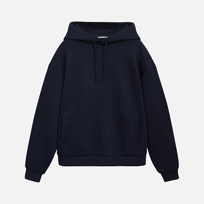 Худи релакс унисекс Баланс (Balance), с начесом , размер 3XL/4XL (Синий)