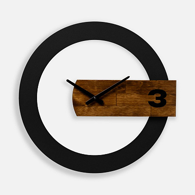 Часы TimeLord, черные с коричневым (Коричневый)