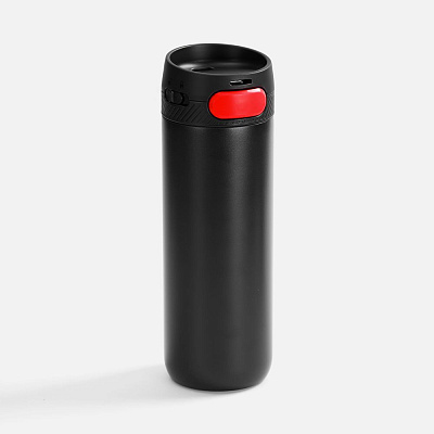 Термостакан X1 с цветной кнопкой, белый с красным (Красный)