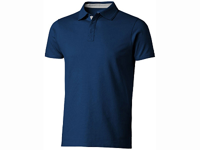 Рубашка поло Hacker мужская (Темно-синий/серый)