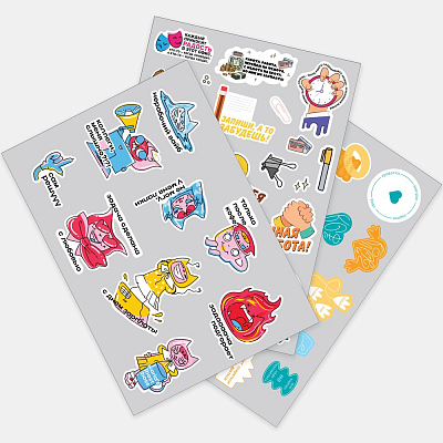 Наклейки бумажные Sticker Pack на заказ L