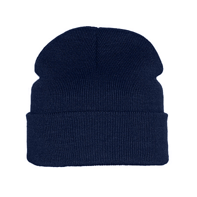 Шапка вязаная двойная ESSENTIAL (Тёмно-синий)