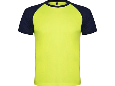 Спортивная футболка Indianapolis мужская (Неоновый желтый/синий нэйви)