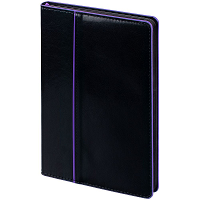 Ежедневник Alanis, недатированный, черный с фиолетовым (Фиолетовый)