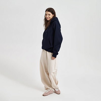 Худи релакс унисекс Адвенче (Adventure), темно-синий