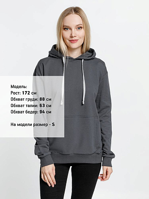 Толстовка с капюшоном Kirenga, темно-серая (графит)