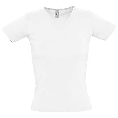 Футболка женская Lady 220 с V-образным вырезом, красная (Белый)