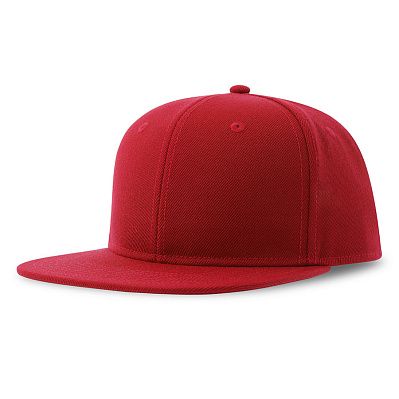 Бейсболка "SNAP BACK-S", 6 клиньев, пластиковая застежка (Красный)