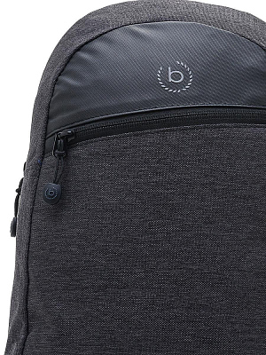 Рюкзак с одним плечевым ремнем BUGATTI Universum, графитовый, полиэстер меланж/тарпаулин, 23х9х35 см