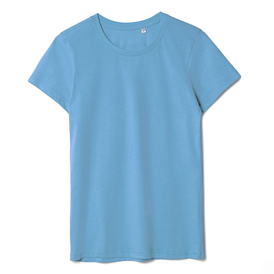 Футболка женская T-bolka Lady, белая (белоснежная) (Голубой)