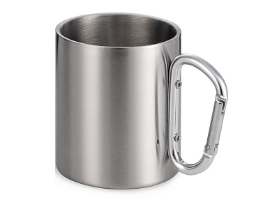 Кружка из стали с ручкой-карабином Elbrus (Серебристый)