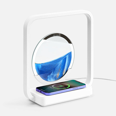 Интерьерный светильник с беспроводной зарядкой Sandflow (Белый) Интерьерный светильник с беспроводной зарядкой Sandflow (Белый)