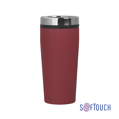 Термостакан "Европа" 500 мл, покрытие soft touch  (Красный)