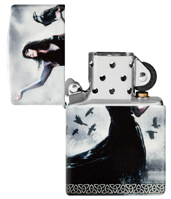 Зажигалка ZIPPO Mazzi® с покрытием 540 Matte, латунь/сталь, белая, 38x13x57 мм