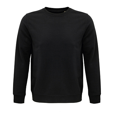 Толстовка свитшот унисекс COMET 280 из органического хлопка (Чёрный)