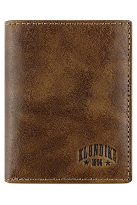 Мини-бумажник KLONDIKE MOUNTAIN «Alfie», натуральная кожа в коньячном цвете, 9 х 11 х 2 см (Коричневый)