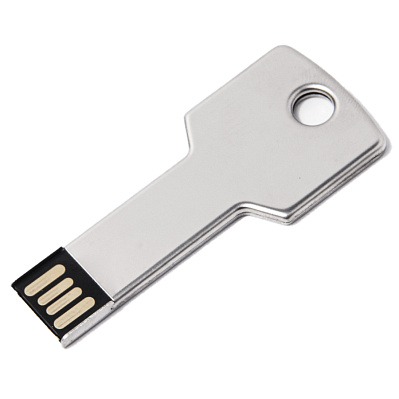 USB flash-карта KEY (8Гб), серебристая, 5,7х2,4х0,3 см, металл (Серебристый)