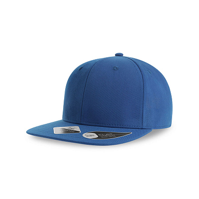 Бейсболка JAMES,6 клиньев,плоский козырек,ПВС застежка (Синий)