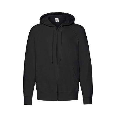 Толстовка без начеса LIGHTWEIGHT HOODED SWEAT JACKET 240 (Чёрный)