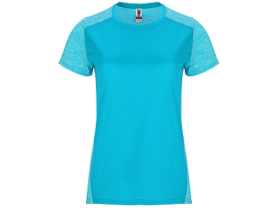 Спортивная футболка Zolder женская (Бирюзовый/меланжевый бирюзовый)