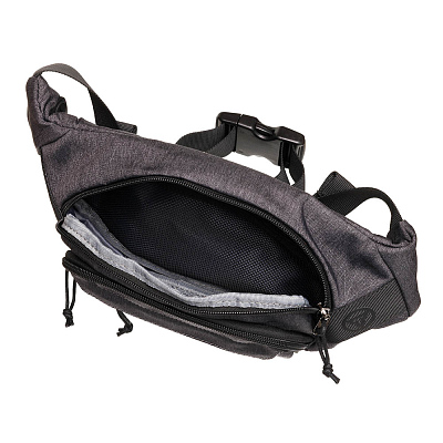 Сумка на пояс TORBER, серый, полиэстер, 27 х 9 х 14 см