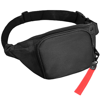 Поясная сумка SPLIT TO GO, Чёрный/Красный (Черный/красный)