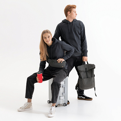 Худи с капюшоном, унисекс Алекс (Alex) антрацит, размер XL (Серый)