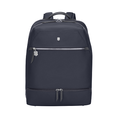 Рюкзак VICTORINOX Victoria Signature Deluxe Backpack , нейлон/кожа, 32x18x39 см (Синий)