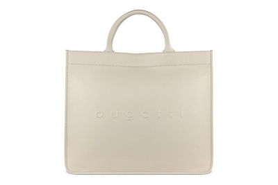 Сумка-тоут женская BUGATTI Daphne, бежевый цвет, воловья кожа/полиэстер, 41х15х34,5 см