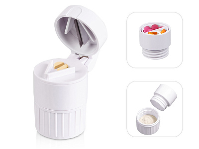 Таблетница с измельчителем Avicenna (Белый)