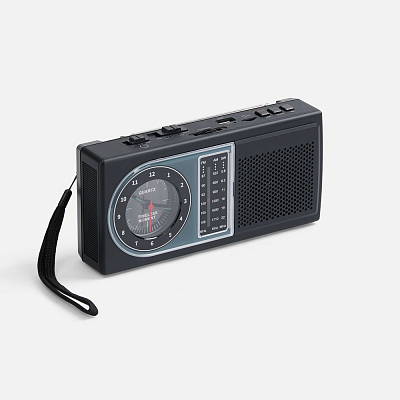 Bluetooth-колонка с радио Comradio, черная (Чёрный) Bluetooth-колонка с радио Comradio, черная (Чёрный)