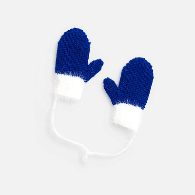 Подвеска на елку «Вьюжка», варежки, синяя (Синий)