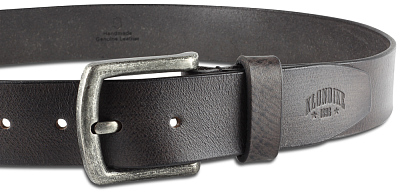 Ремень KLONDIKE Creek, односторонний, натуральная воловья кожа, цвет серый, 120 х 4 см