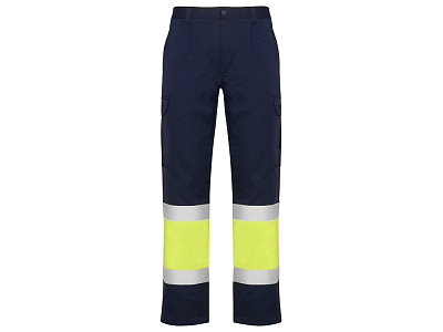 Брюки Naos со светоотражающими полосами, мужские (Синий нэйви/неоновый желтый)