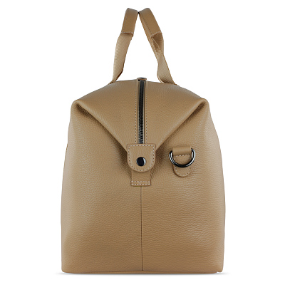 Сумка дорожная BUGATTI Elsa, песочного цвета, воловья кожа/полиэстер, 47х22х24/30 см