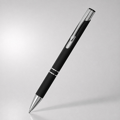 Ручка металлическая шариковая C1 soft-touch (Чёрный)