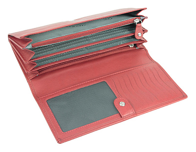 Кошелёк BUGATTI Vertice, красный, натуральная воловья кожа, 19,2х3х9,3 см