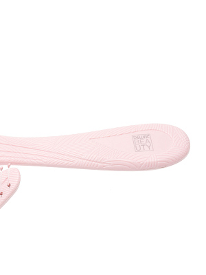 Щетка Dewal Beauty серия "Ocean wave", продувная, с нейлоновым штифтом, форма волна, розовая